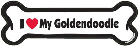 I Love My Goldendoodle - Bone Magnet