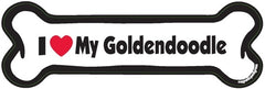 I Love My Goldendoodle - Bone Magnet