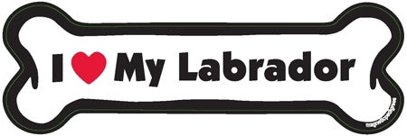 I Love My Labrador - Bone Magnet
