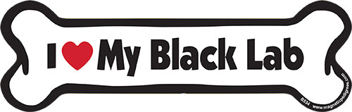 I Love My Black Lab - Bone Magnet