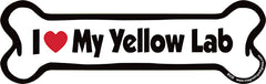 I Love My Yellow Lab - Bone Magnet
