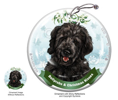 Goldendoodle Black Bellyrubs and Christmas Kisses Ornament