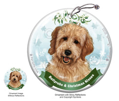 Goldendoodle Bellyrubs and Christmas Kisses Ornament