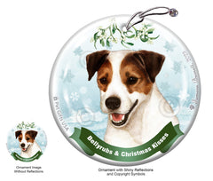 Jack Russell Tri-Color Bellyrubs and Christmas Kisses Ornament