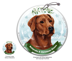 Labrador Retriever American Red Bellyrubs and Christmas Kisses Ornament