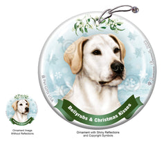 Labrador Retriever American White Bellyrubs and Christmas Kisses Ornament