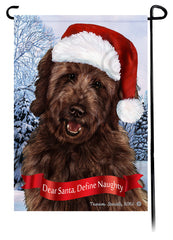 Goldendoodle Chocolate Dear Santa, Define Naughty - Garden Flag