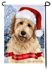 Goldendoodle Dear Santa, Define Naughty - Garden Flag