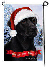 Labrador Black American Dear Santa, Define Naughty - Garden Flag