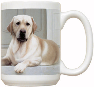 YELLOW LAB ON PORCH - FIDDLER'S ELBOW MUG