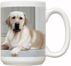 YELLOW LAB ON PORCH - FIDDLER'S ELBOW MUG