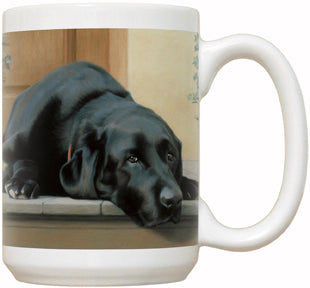 BLACK LAB ON PORCH - FIDDLER'S ELBOW MUG