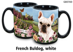 French Bulldog White - Garden Party Fun Mug 15 oz