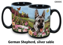 German Shepherd Silver Sable - Garden Party Fun Mug 15 oz