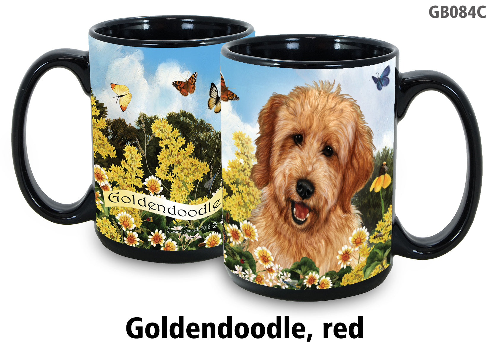 Goldendoodle Red - Garden Party Fun Mug 15 oz