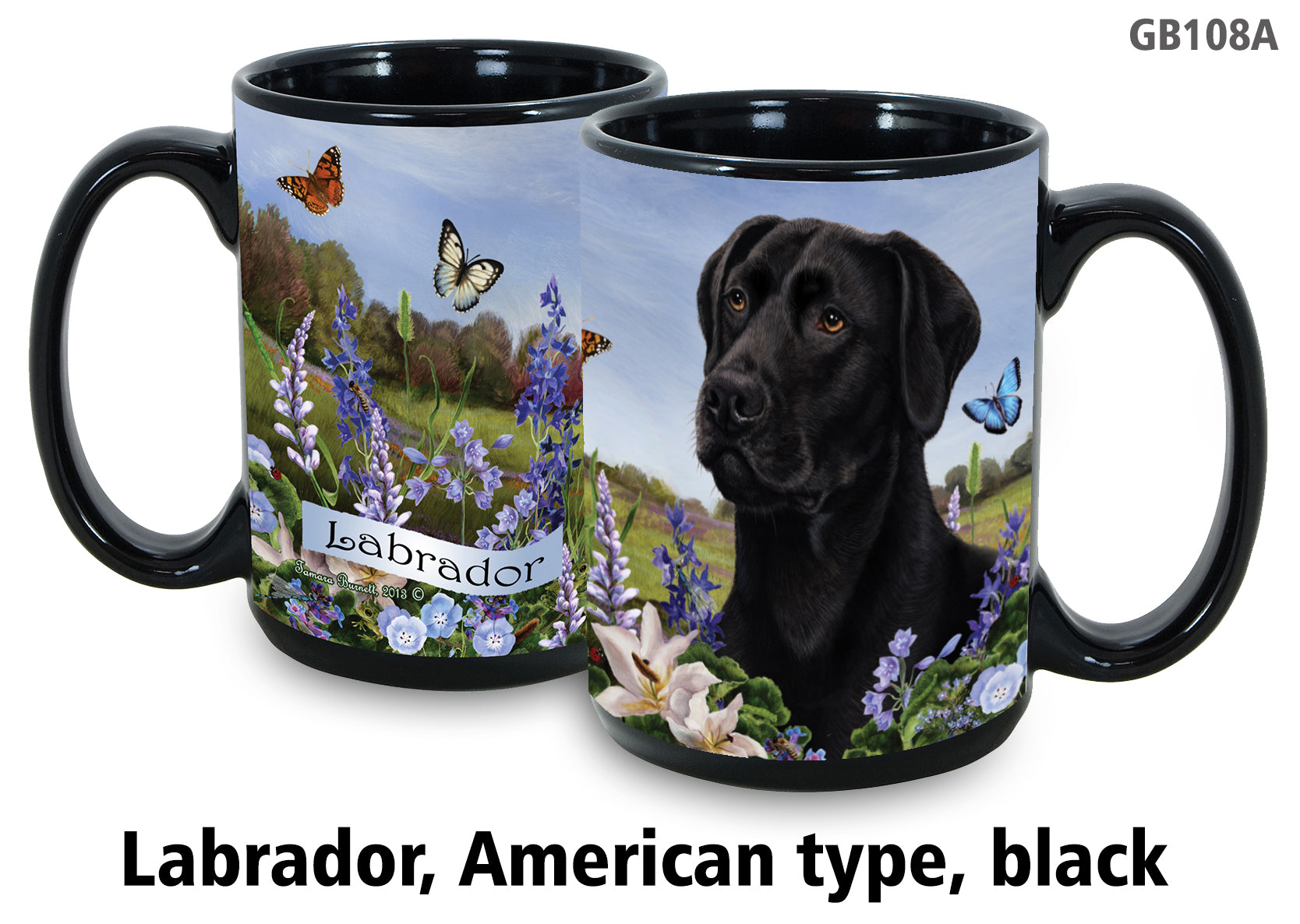 Labrador Retriever American Black - Garden Party Fun Mug 15 oz