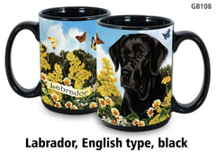 Labrador Retriever English Black - Garden Party Fun Mug 15 oz