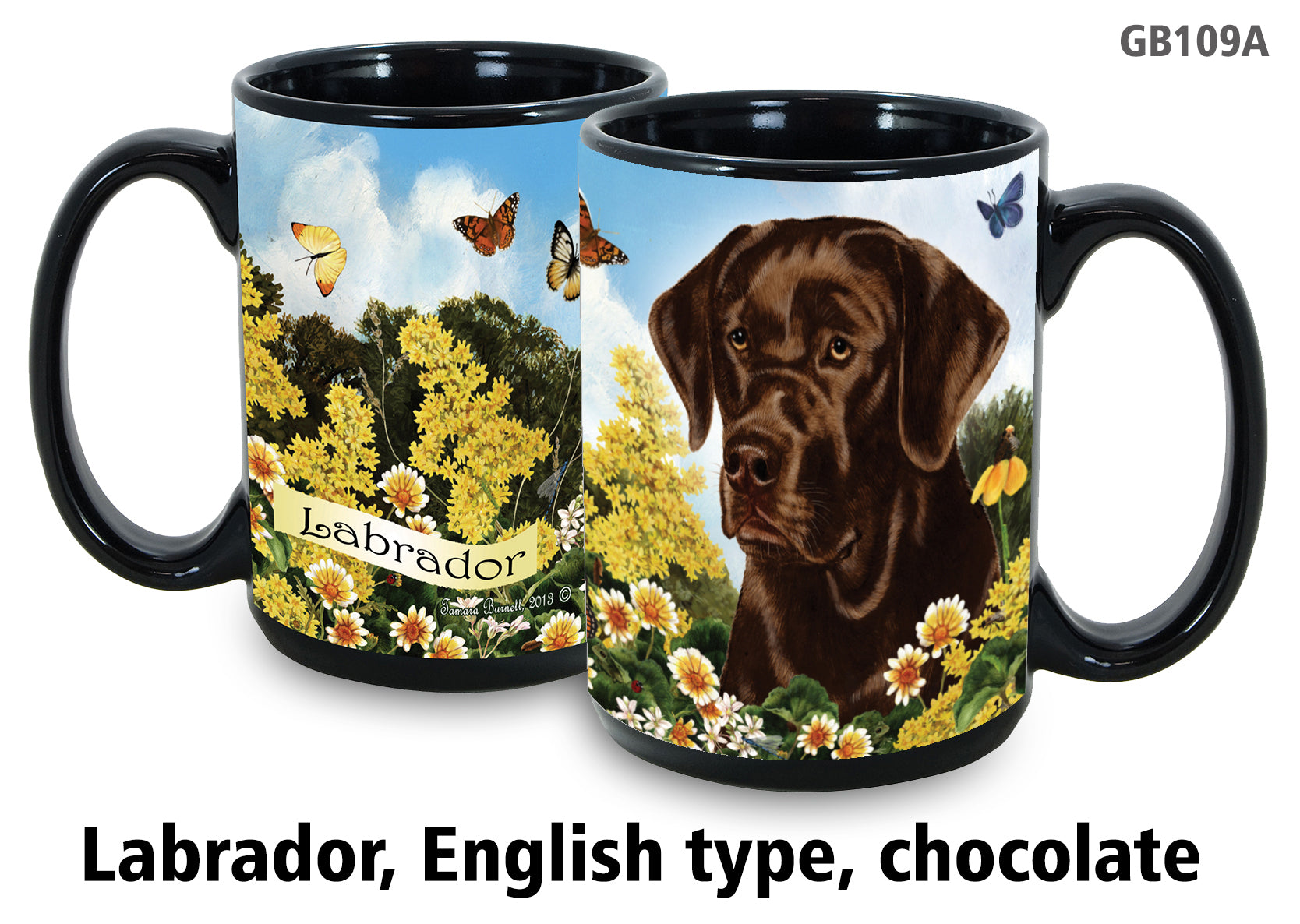 Labrador Retriever English Chocolate - Garden Party Fun Mug 15 oz