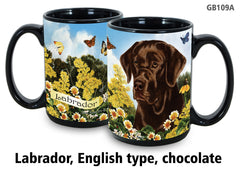 Labrador Retriever English Chocolate - Garden Party Fun Mug 15 oz