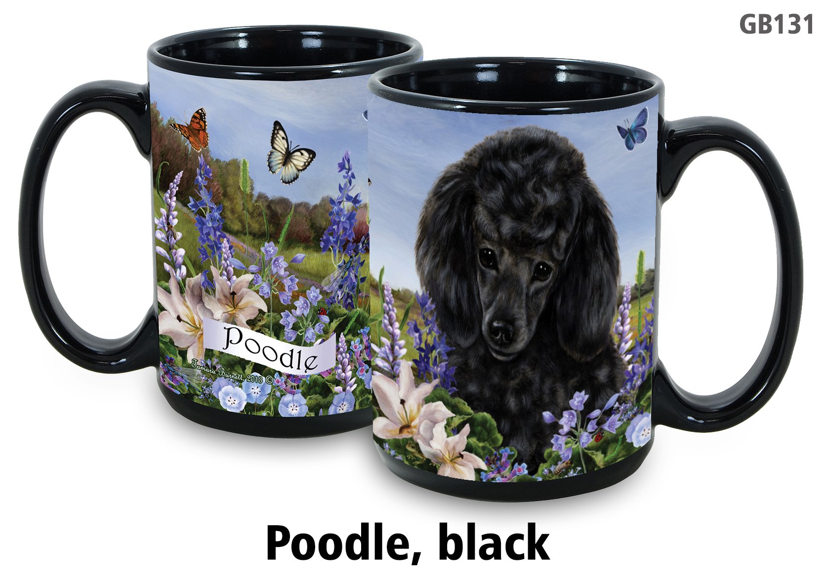 Poodle Black - Garden Party Fun Mug 15 oz