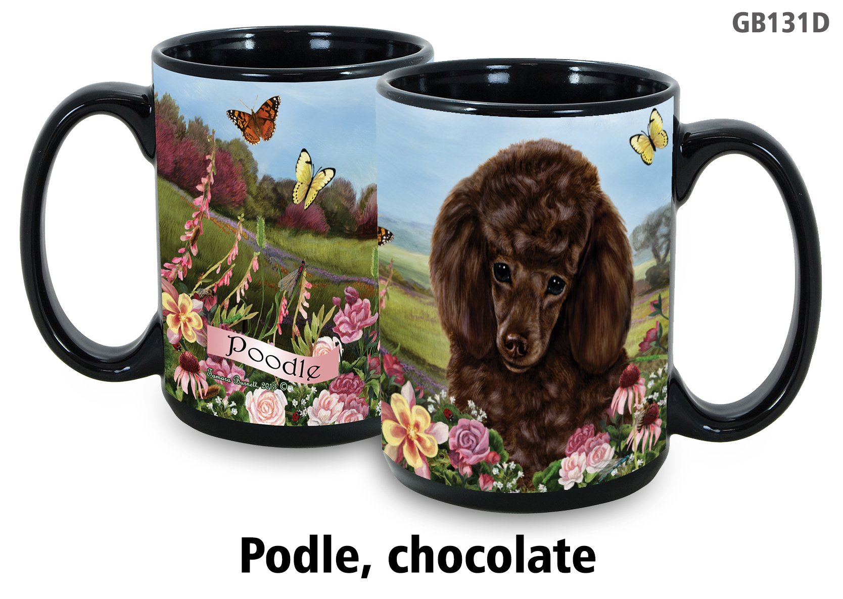 Poodle Chocolate - Garden Party Fun Mug 15 oz