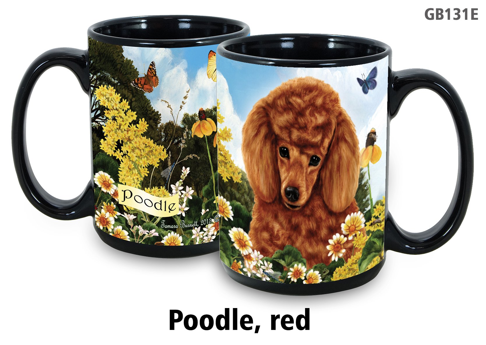 Poodle Red - Garden Party Fun Mug 15 oz