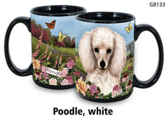 Poodle White - Garden Party Fun Mug 15 oz