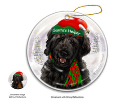 Goldendoodle Black - Santa's Helper Ornament