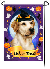 Labrador Retriever (American Yellow) - Halloween Howls Garden Flag