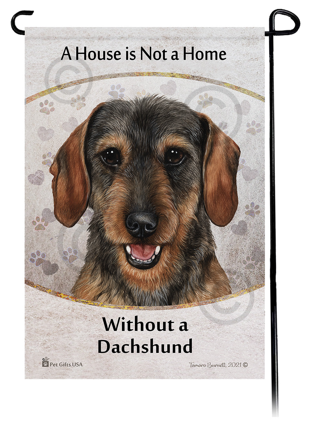 Dachshund WH Wild Boar A House Is Not A Home - Garden Flag