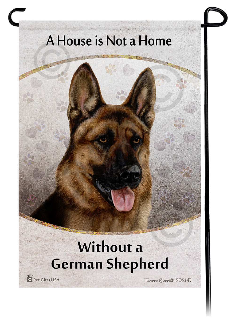 German Shepherd Red Sable A House Is Not A Home - Garden Flag