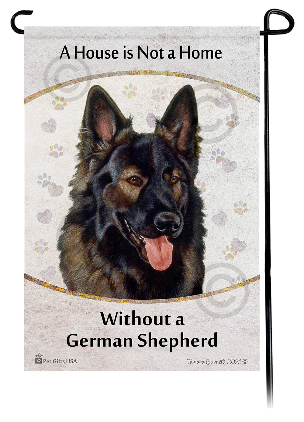 German Shepherd Plush Sable A House Is Not A Home - Garden Flag
