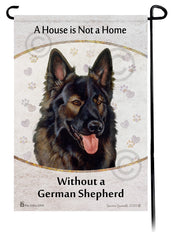 German Shepherd Plush Sable A House Is Not A Home - Garden Flag