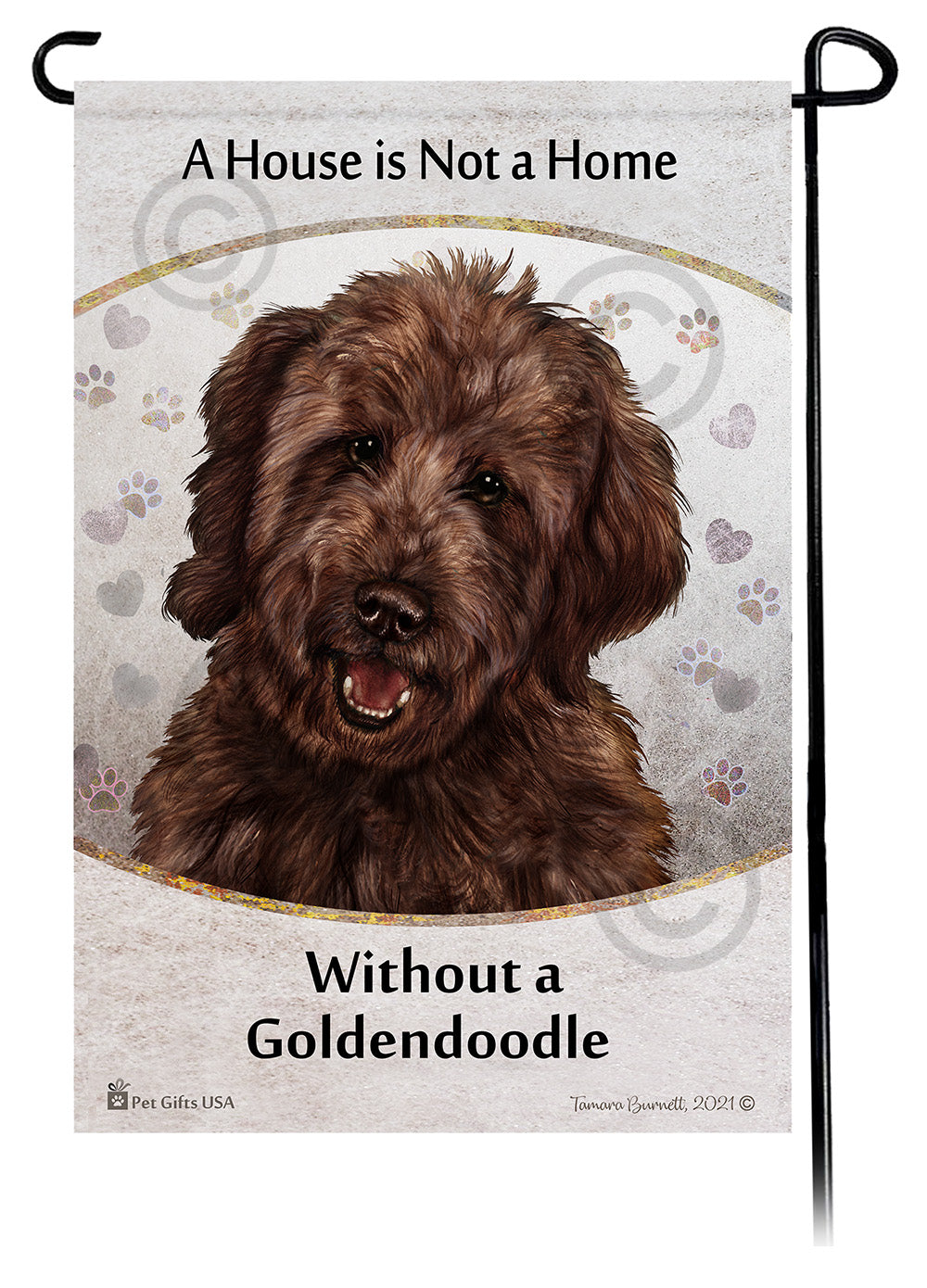 Goldendoodle Chocolate A House Is Not A Home - Garden Flag
