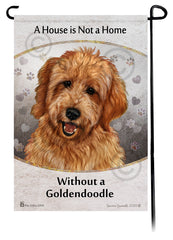 Goldendoodle Red A House Is Not A Home - Garden Flag
