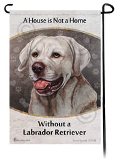 Labrador Silver English A House Is Not A Home - Garden Flag