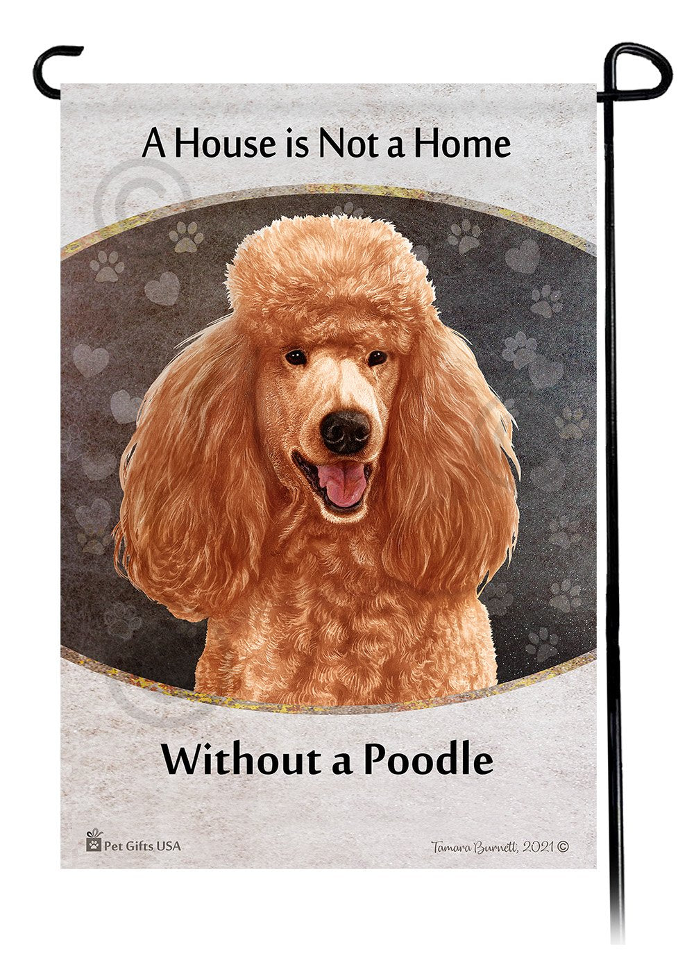 Standard Poodle Apricot A House Is Not A Home - Garden Flag