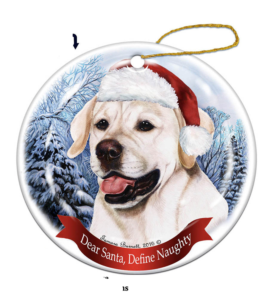 Labrador Retriever (English, White) - Dear Santa, Define Naughty Ornament
