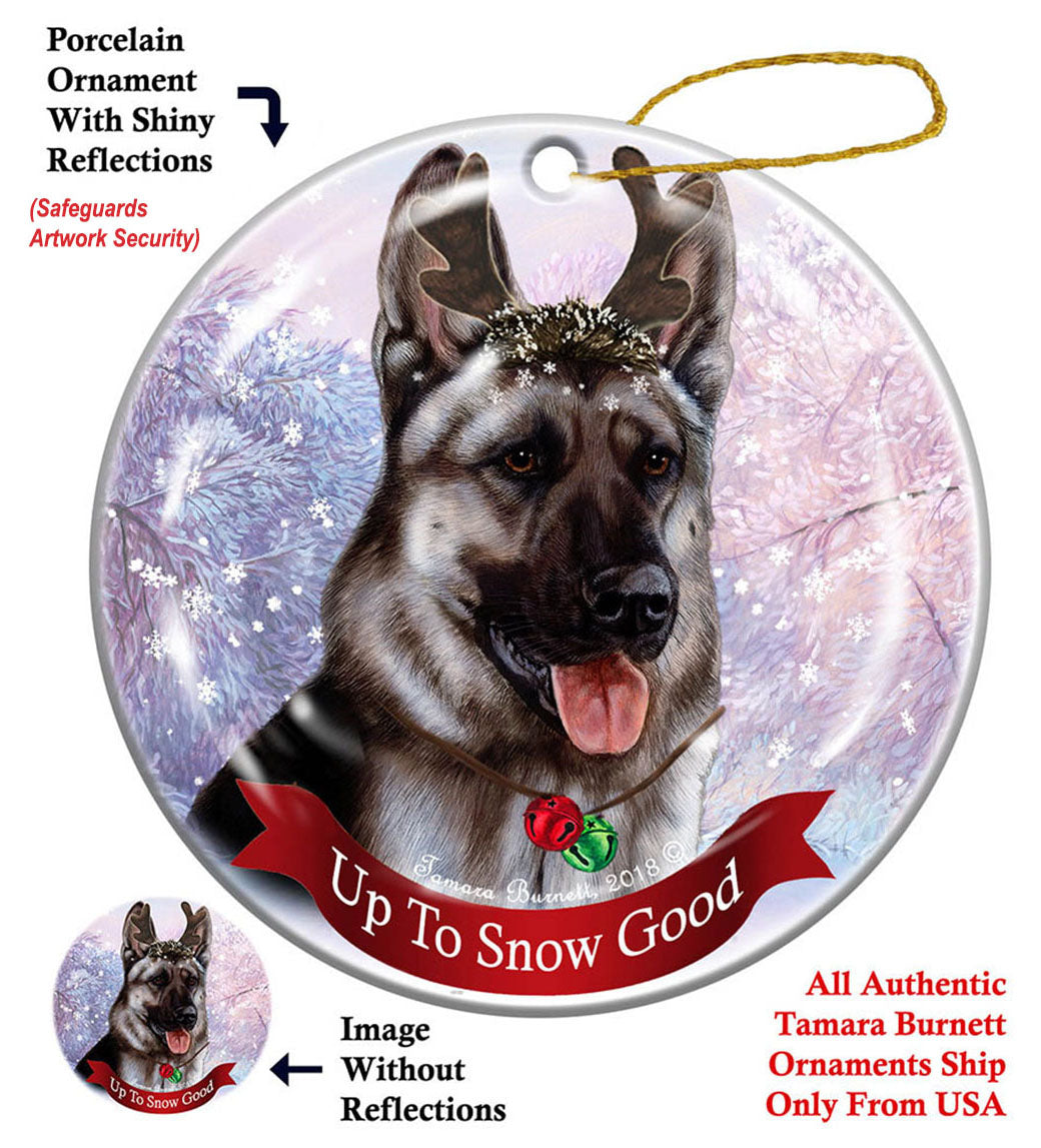 German Shepherd Silver Sable - Up To Snow Good Ornament