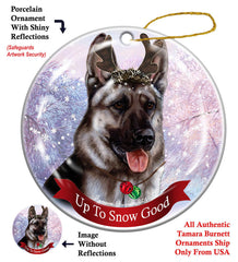 German Shepherd Silver Sable - Up To Snow Good Ornament