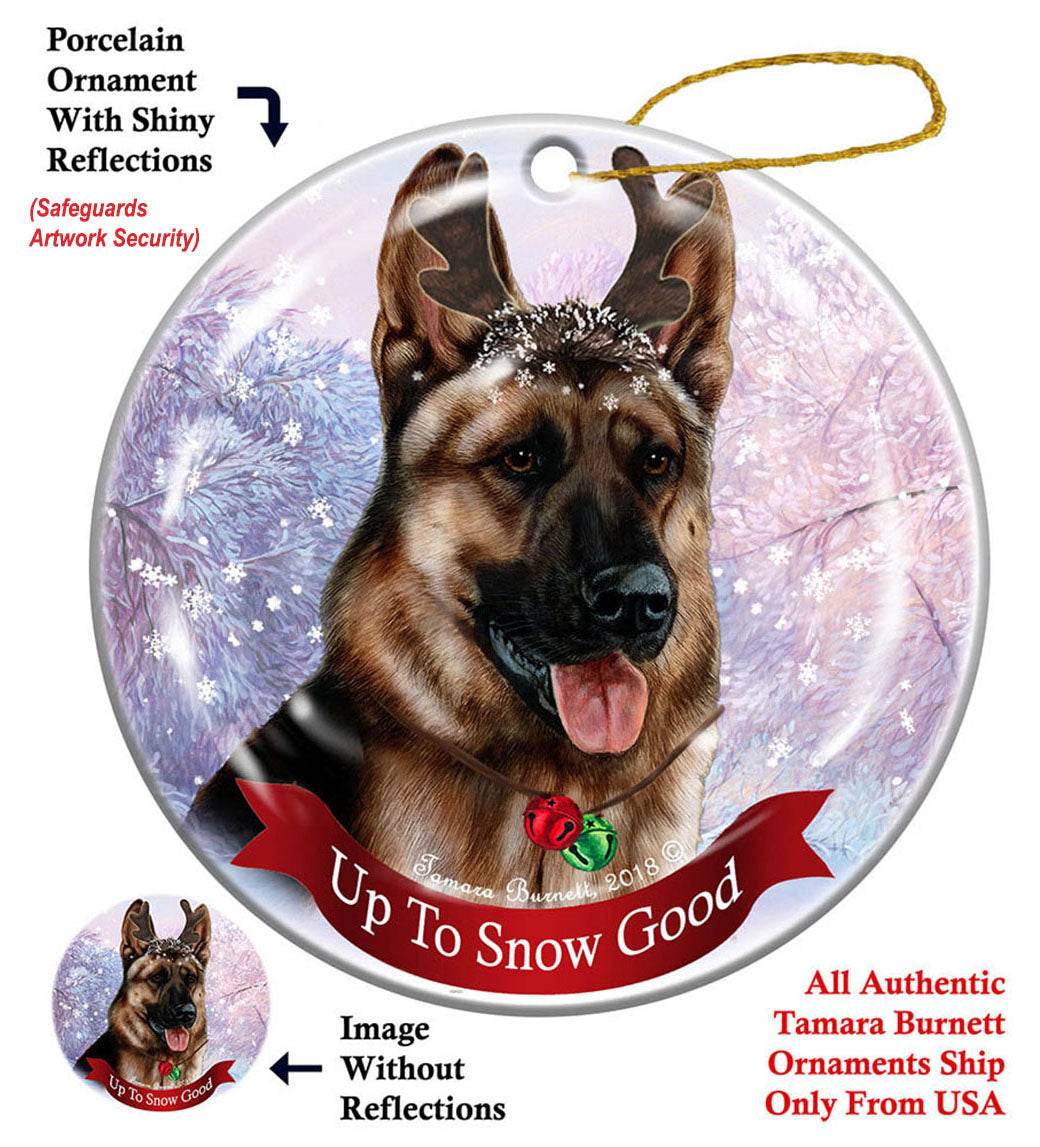 German Shepherd Light Sable - Up To Snow Good Ornament