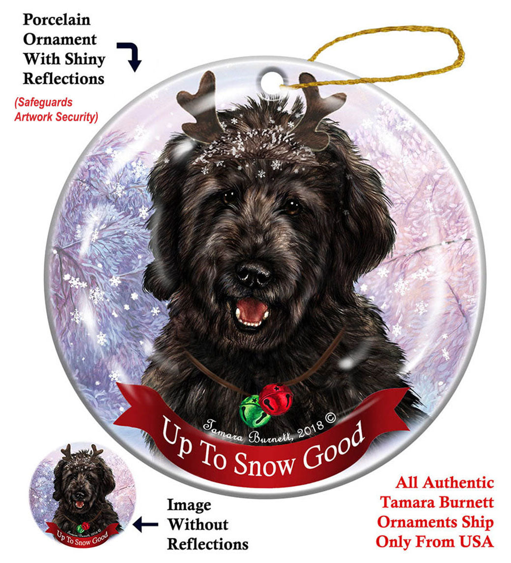 Goldendoodle Black - Up To Snow Good Ornament