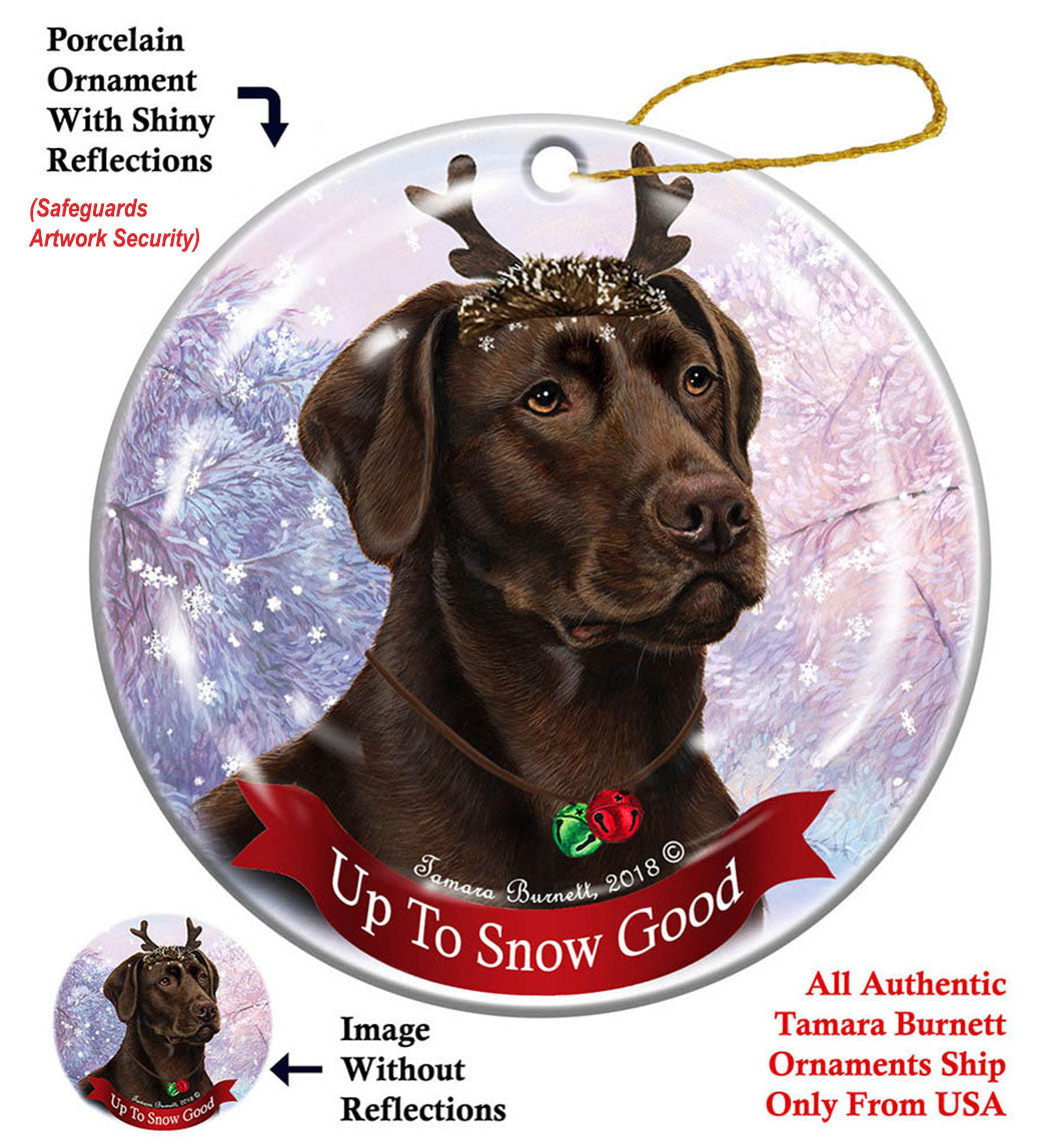 Labrador Retriever Chocolate (American) - Up To Snow Good Ornament