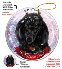 Poodle Black - Up To Snow Good Ornament
