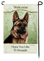 German Shepherd Fawn Sable Hope You Like To Snuggle Flag