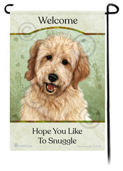 Goldendoodle Hope You Like To Snuggle Flag