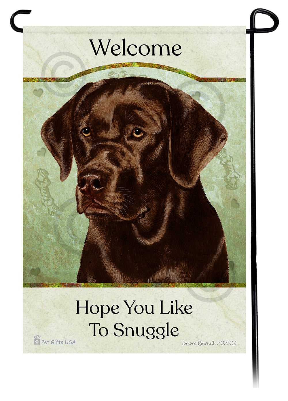 Labrador Chocolate English Hope You Like To Snuggle Flag