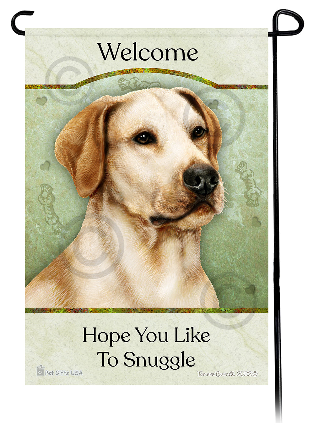 Labrador Yellow American Hope You Like To Snuggle Flag
