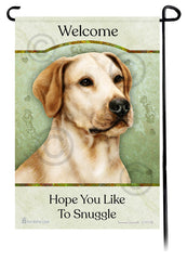 Labrador Yellow American Hope You Like To Snuggle Flag