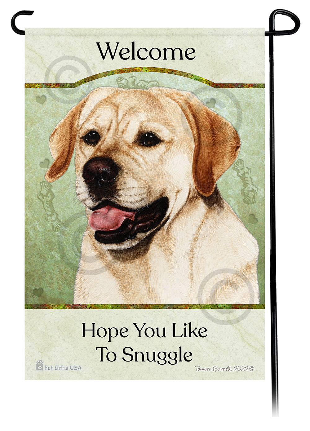 Labrador Yellow English Hope You Like To Snuggle Flag